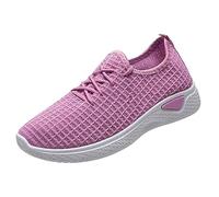 Slip-On Trainers Womens Arch Support Soft Chunky Sole Orthopedic Trainers Lightweight Breathable Mesh Sports Running Sneakers Non Slip Comfortable Walking Shoes Workout Casual Gym Driving Purple