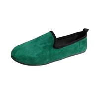 Slip-on trainers, women's slippers, casual shoes, round head, flat pocket with plain casual shoes, everyday casual shoes, shoes for women, Green, 8.5 UK
