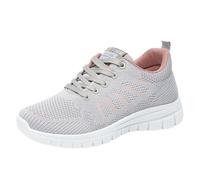 Slip on Walking Shoes for Women withArch Support Breathable Soft and Comfortable Sneakers Lightweight Fitness Trainers Soft Sole Rode Running Orthopedic Shoes (Grey, 6)