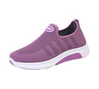 Slip On Walking Shoes Women,Ladies Laceless Casual Shoes,Breathable Mesh Sneakers,Mesh,Light,Breathable,Forvarious Activities and to Outdoor Sports and Dance. Purple