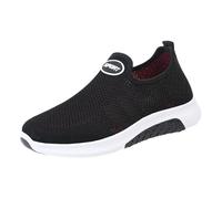 Slip On Walking Shoes Women,Ladies Laceless Casual Shoes,Breathable Mesh Sneakers,Mesh,Light,Breathable,Forvarious Activities and to Outdoor Sports and Dance. Black