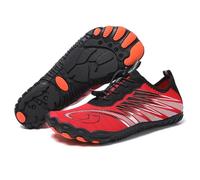 Slip On Water Shoes Men Women Quick Dry Breathable Upper Lightweight Soft Cushion Flexible Sole for Beach Swimming Walking Fitness,Red,5 UK