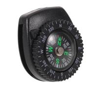 Slip-on Wrist Compass Compact 1 Inch Liquid Filled Hard Shell ABS Black | Glare-resistant Readability, Pressure Resistant Design, for Sailors and Hikers in Survival Situations