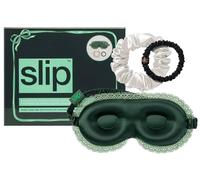 Slip - pure silk beauty sleepover set with lace trim - peppermint dreams - Silk sleep masks