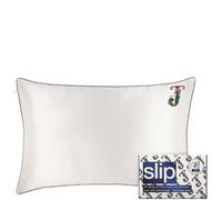 Slip J Queen Letter-embroidered Silk Pillowcase 51cm X 76cm
