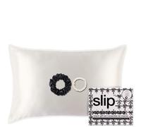 Slip - pure silk queen gift set with lace trim - charm - Silk cushion covers