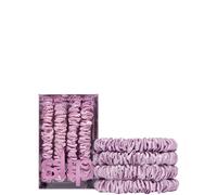 slip Skinny Pink Scrunchies - Back to Basics - Anti-Crease, Anti-Breakage Slipsilk Design Protects Delicate Hair | Includes 4 Pure Silk Scrunchies, Wildflower - 4 Pack