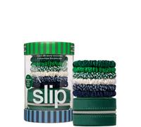 slip Skinny Scrunchies: Anti-Crease, Anti-Breakage Slipsilk™ Design Protects Delicate Hair | Includes 6 Pure Silk Scrunchies & Complementary Pouch, Hair on Point