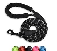 Slip Rope Dog Lead with Comfortable Padded Handle,1.5/2 m Reflective Dog Lead and Multi-Colour for Dogs, 1.2 cm (Black, 200 * 1.2cm)