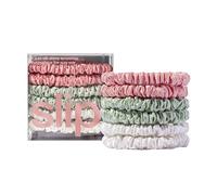 Slip Womens White/green/pink Bellerose Silk Scrunchies Pack of Six