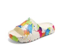Slip Slide Sandals for Women Men, Open Toe Comfy Flat Slides Slipper for Bathroom Beach Steady Grip Without the Squeeze