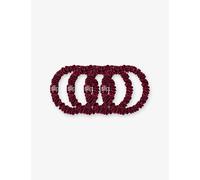 slip Skinny Maroon Scrunchies - Back to School Range - Anti-Crease, Anti-Breakage Slipsilk Hair Ties - Design Protects Delicate Hair - Includes 4 x Pure Silk Scrunchy For Hair Pony Tails