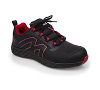 Slipbuster Footwear BB421-46 Mesh Safety Trainer Shoe, SB, FO, SRC, Size 46, Black
