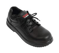 Slipbuster Footwear BB497-38 Basic Safety Shoe with Toe Cap, SRC, Size 38, Black