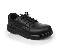 Slipbuster Footwear BB497-46 Basic Safety Shoe with Toe Cap, SRC, Size 46, Black