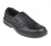 Slipbuster Lite Slip On Slip-Resistant Safety Shoes With Toe Cap, Black, Unisex, UK Size: 6.5 / EU Size: 40, S1 SRC Rated, A845-40
