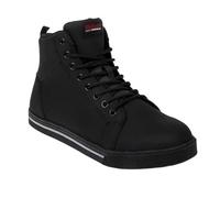 Slipbuster Microfibre Safety Hi Top Boots Matte Black - SAFETY Jogger Boot, Comfortable Antibacterial Work Shoe Utility Footwear BA061-37