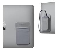 Slipdrive - Portable Hard Drive Sleeve for Laptop - SSD Solid State Drive - Reusable Adhesive - 5” x 3.2” Stick on External Hard Drive Carrying Case - Travel Pocket Pouch (Small, Gray)