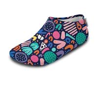 Slipfree Non-Slip Shoes for Girls and Boys. Light, Soft and Comfortable, Unisex Kids Beach Water Shoes with Protective Sole, Ideal for Holiday, Sports and Home. Neon Fuchsia, Age 7-8 Years