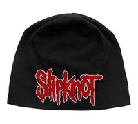 Slipknot Beanie Hat Band Logo Official Black Unisex Jersey Print Taglia unica