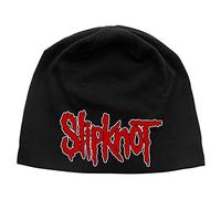 Slipknot Beanie Hat Band Logo Official Black Unisex Jersey Print Taglia unica