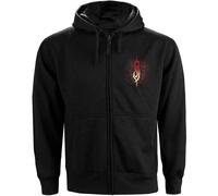 Slipknot Hoodie Burn Me Away Band Logo Official Unisex Black Zipped S