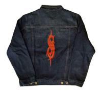 Slipknot Denim Jacket Tribal Band Logo The end so far Official Unisex Blue M