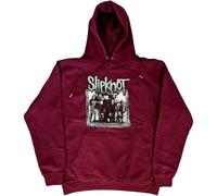 Slipknot Hoodie Barcode Photo Band Logo new Official Unisex Maroon Red Pullover