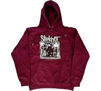 Slipknot Hoodie Barcode Photo Band Logo Official Unisex Maroon Red Pullover S