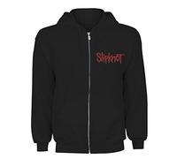 Slipknot Mens Hoodie Black Skull Teeth band logo zipped Official