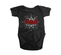 Slipknot Kids Baby Grow: Star Logo (Back Print) - 3-6 Months/Black