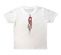 Slipknot Kids T Shirt Infected Goat Band Logo New Official White, White, L/9-10 Years