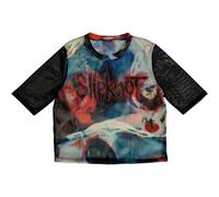 Slipknot Ladies Crop Top: Face & Logo (Mesh) (Medium)
