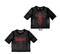 Slipknot Ladies Crop Top: Logo (Back Print & Mesh) (XX-Small)