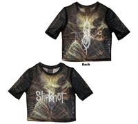 Slipknot Ladies Crop Top: The End So Far (Back Print and Mesh) OFFICIAL NEW