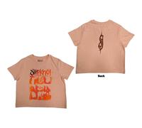 Rock Off officially licensed products Slipknot The End So Far Faces Grid Crop Top L Pink