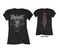 Slipknot Ladies Slim Fit T-Shirt: Infected Goat (Back Print) OFFICIAL NEW