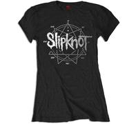 Slipknot 'Logo Star Diamante' (Black) Womens Fitted T-Shirt (Medium)