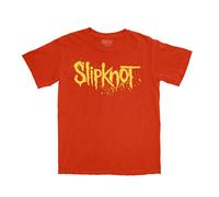 Slipknot Men's Logo Splatter Back Print T-Shirt in Orange | Size: Medium Slipknot Orange M