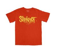 Slipknot Men's Logo Splatter Back Print T-Shirt in Orange | Size: Small Slipknot Orange S