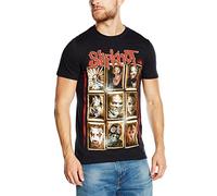 Slipknot Men's New Masks Short Sleeve T-Shirt, Black, Medium