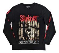 Slipknot Men's Skeleton Flag Back & Sleeve Print Long-Sleeved T-Shirt in Black | Size: Medium Slipknot Black M
