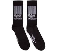 Slipknot Men's Tribal S Barcode Terrycloth Ankle Socks in Black | Size: 4-7 Slipknot Black 4-7
