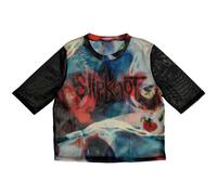 Slipknot Mesh Crop Top T Shirt The End So Far Face new Official Womens Black