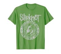 Slipknot Official Goat Flames Back T-Shirt, Men, Grass Green, X-Large