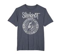 Slipknot Official Goat Flames Back T-Shirt, Men's Big and Tall, Heather Blue, 5X Tall