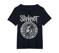Slipknot Official Goat Flames Back T-Shirt, Women's Plus, Black, 3X