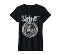 Slipknot Official Goat Flames T-Shirt, Women, Black, Small