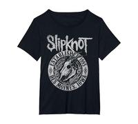Slipknot Official Goat Flames T-Shirt, Women's Plus, Black, 5X