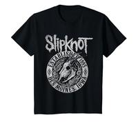 Slipknot Official Goat Flames T-Shirt, Youth, Black, X-Small